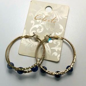 NWT| Golden Large Hoops Earrings